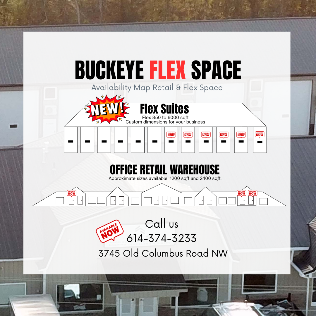 Buckeye Flex Space office and storage availability Carroll Ohio